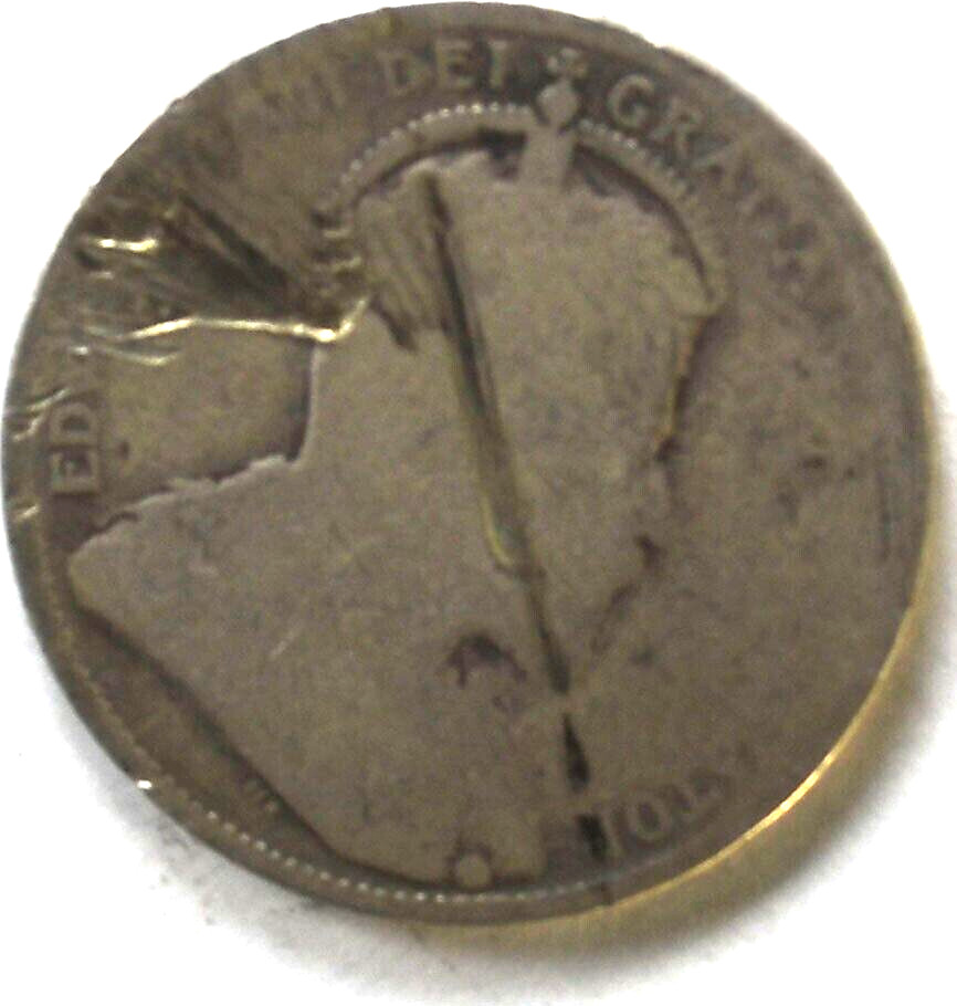 1910 25c Canada Silver Quarter Dollar KM#11a Damaged