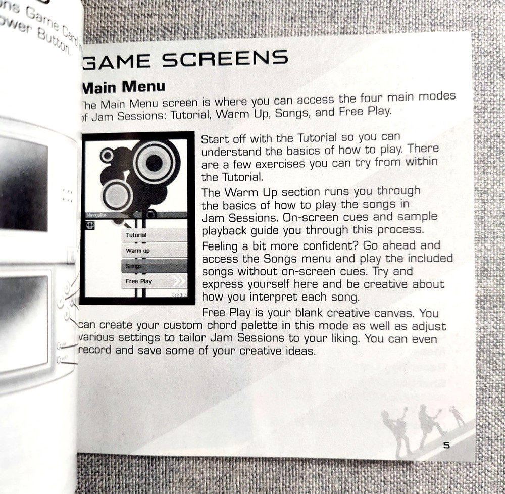 Jam Sessions Instruction Booklet - Manual Only - Nintendo DS