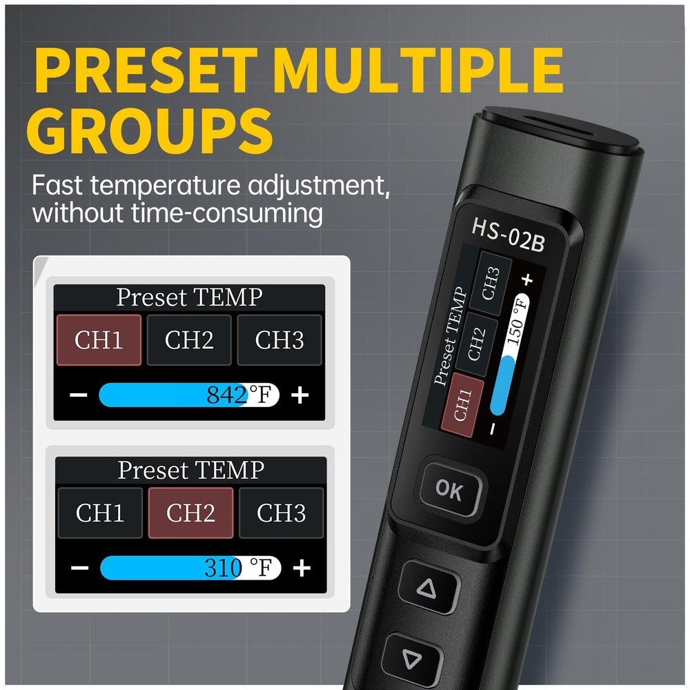Fast Heating Cordless Soldering Iron Kit with Auto Sleep and 4 Tips