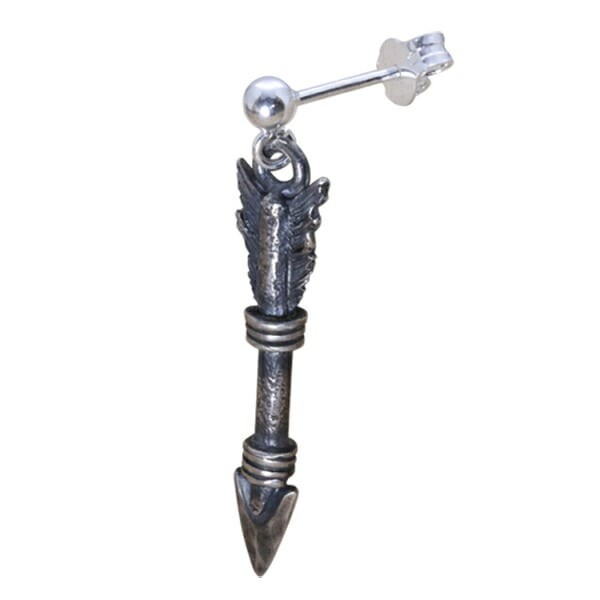 RYU-ZU Nama-Ya Stud Earring (Single) Oxidized Sterling Silver 925
