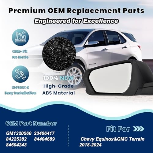 Side mirror assembly replacement, left side mirror assembly replacement, right