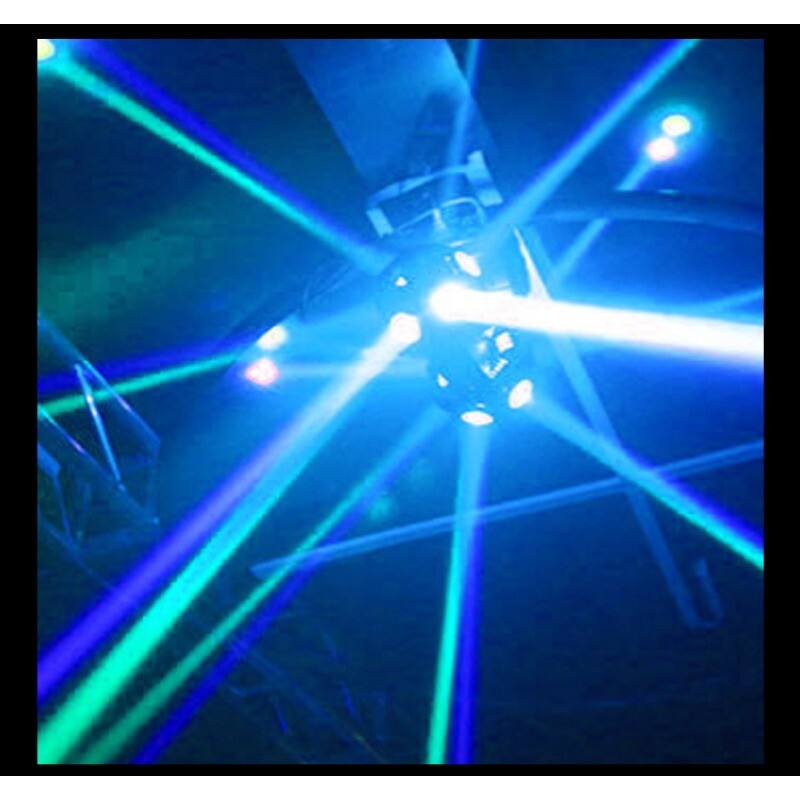 12 double headed dual polarized ball lights, beam stage effect, bar options