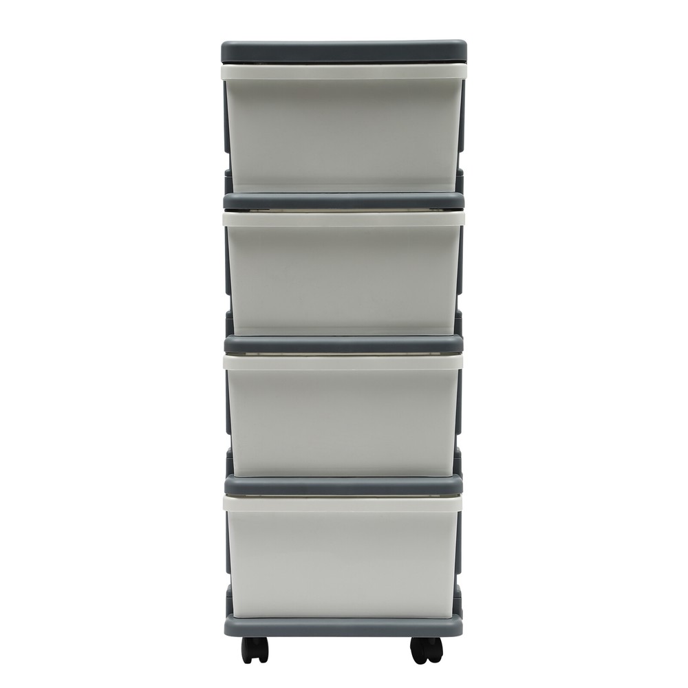 4-Tier File Drawer Storage Box Document Organizer Floor-Mount File Organizer Box