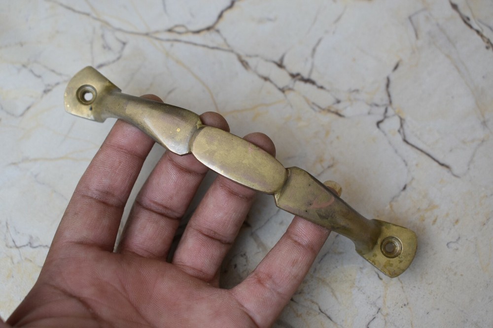 Vintage Victorian Cast Brass Handles Door Knobs and Pulls Gate Handle 4 pcs