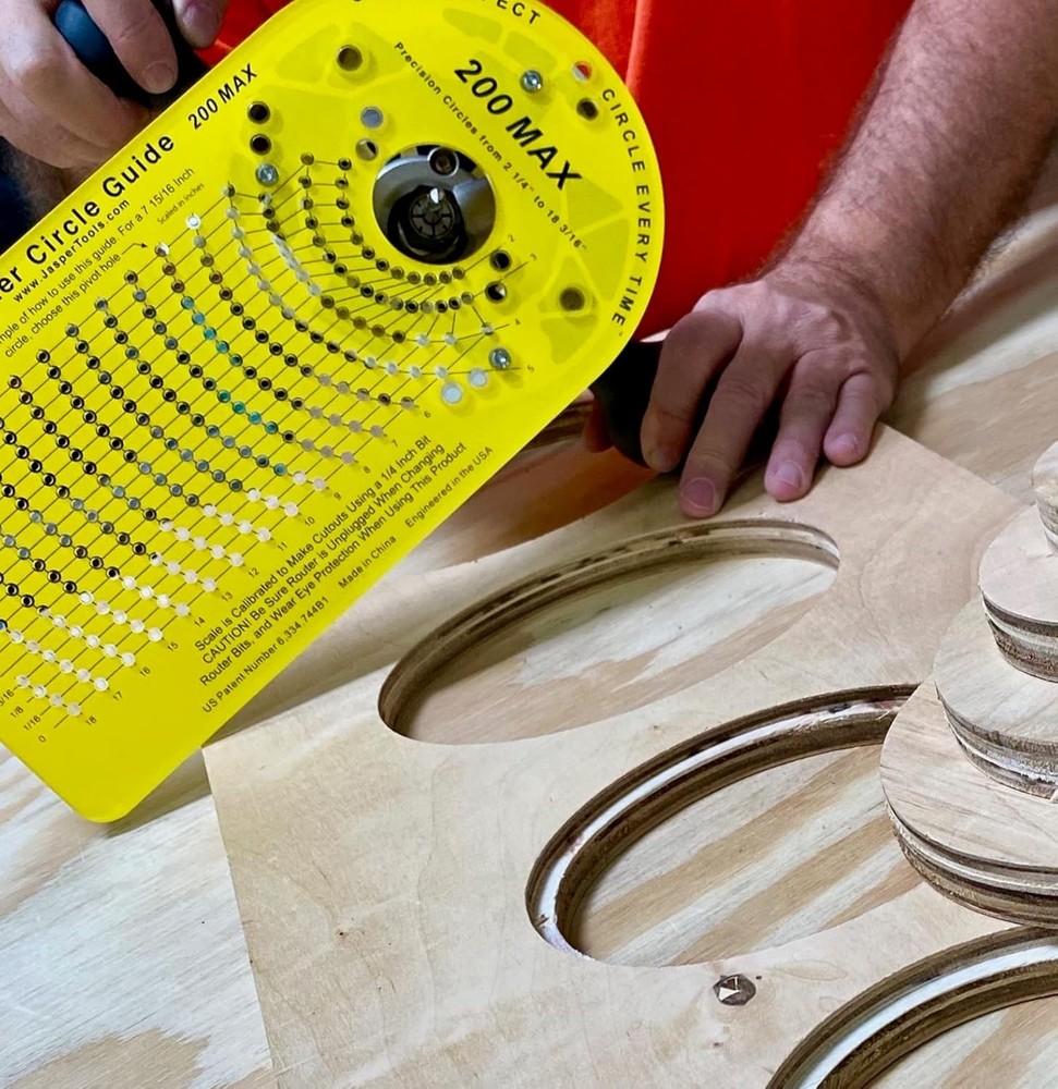 Jasper Model 200 Circle Guide Kit for Plunge Routers - Precision Cutting