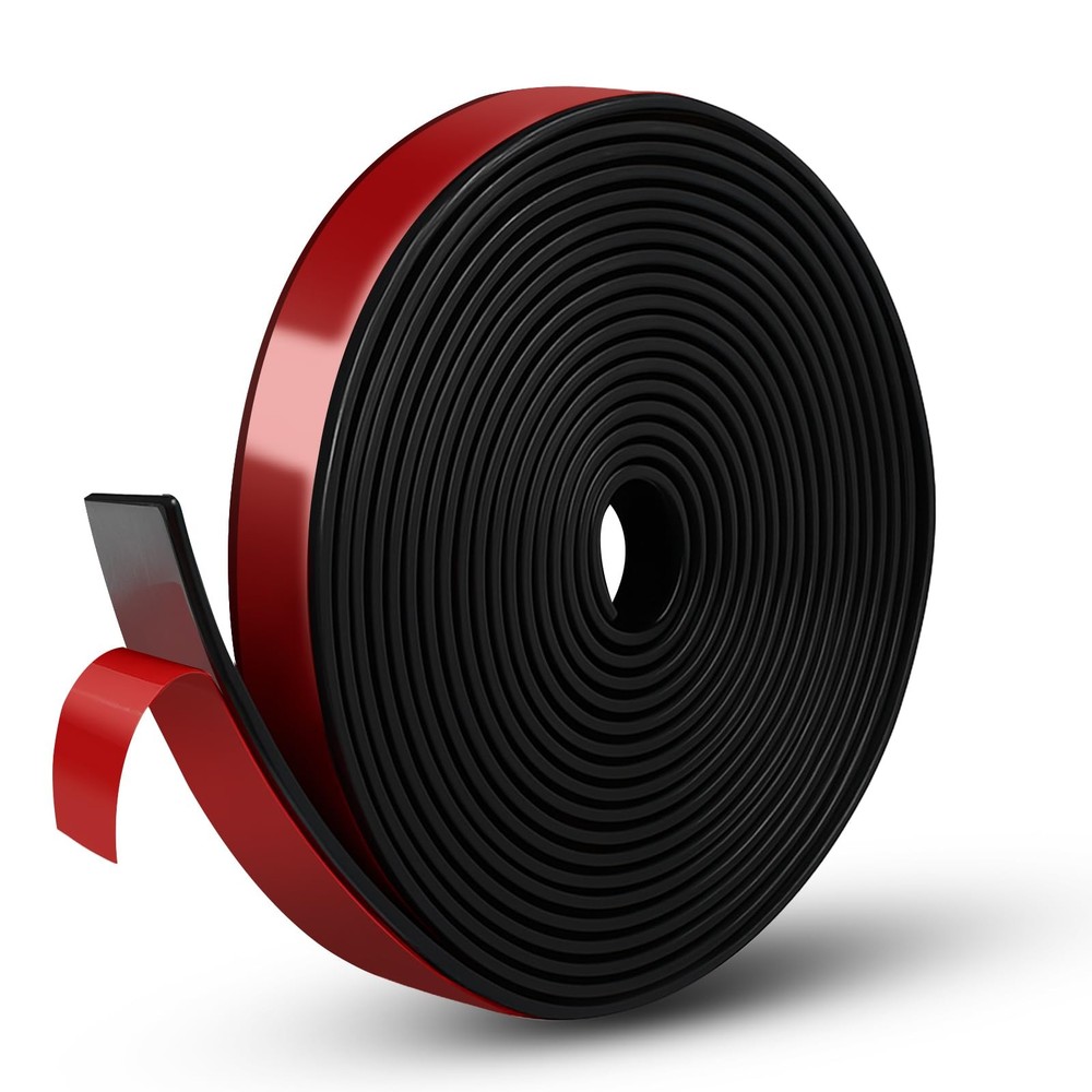 Neoprene Rubber Strips, 1/2" Wide X 1/16" Thick X 115" Long Adhesive Solid Ru...