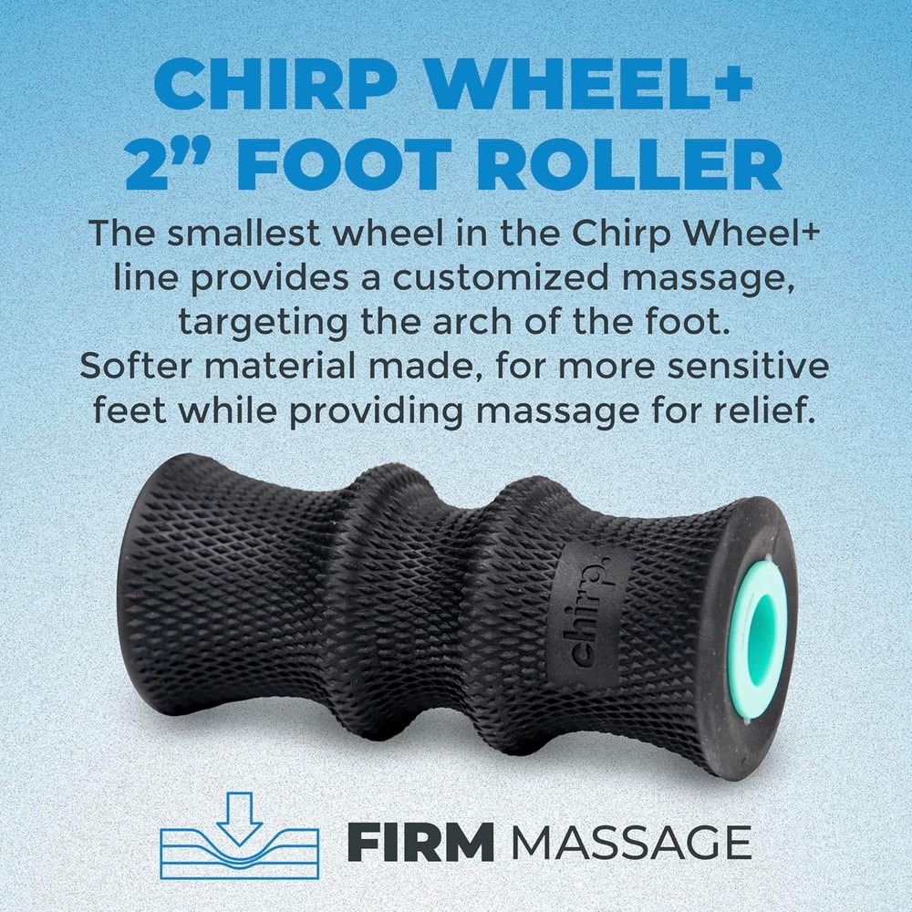 Chirp Wheel Foam Roller - Targeted Back for Neck & Black