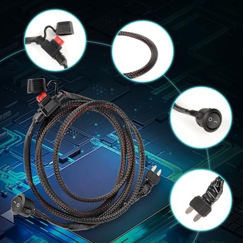 66.9" Universal Fuse Bypass Switch Kit Relay Bypass Switch Kit Fuse ATM Mini