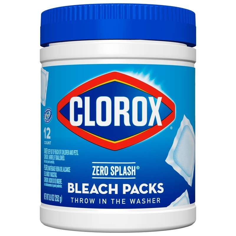 3 Pack Zero Splash Bleach Packs Regular Scent 8.9 oz, 12 Count