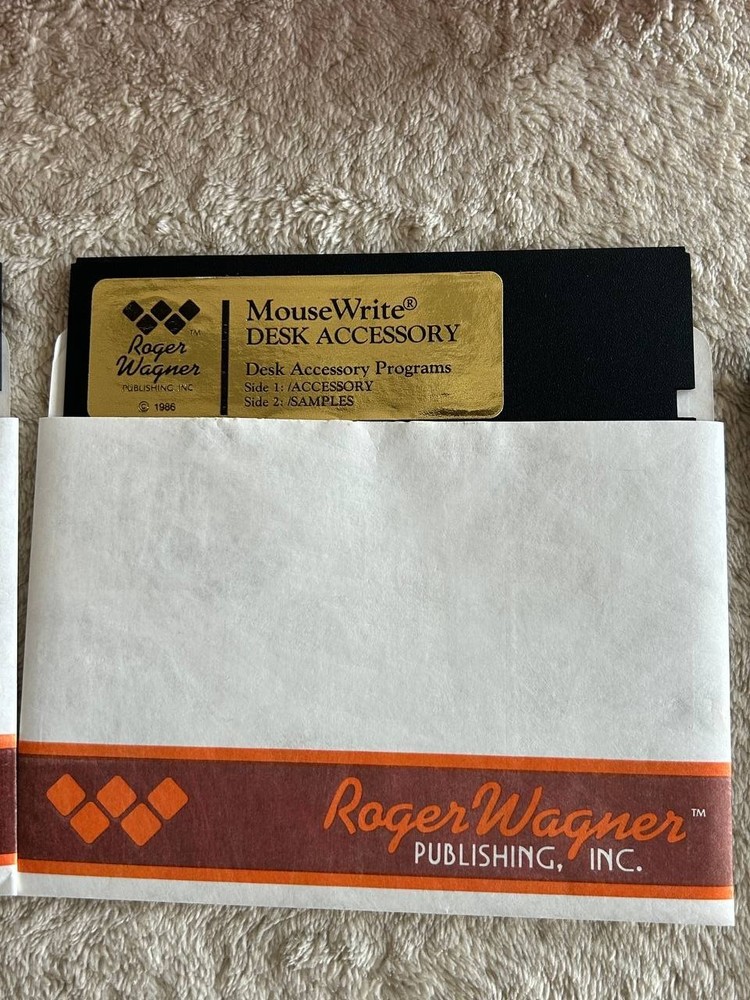 Macintosh MouseWrite Word Processor for Apple IIc IIGS IIe. Software 1985-86 #2