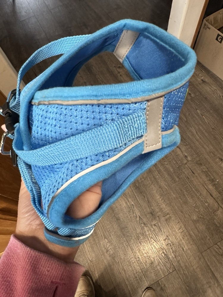 Love Has Support no pull puppy harness Large blue w/ reflective & escape proof