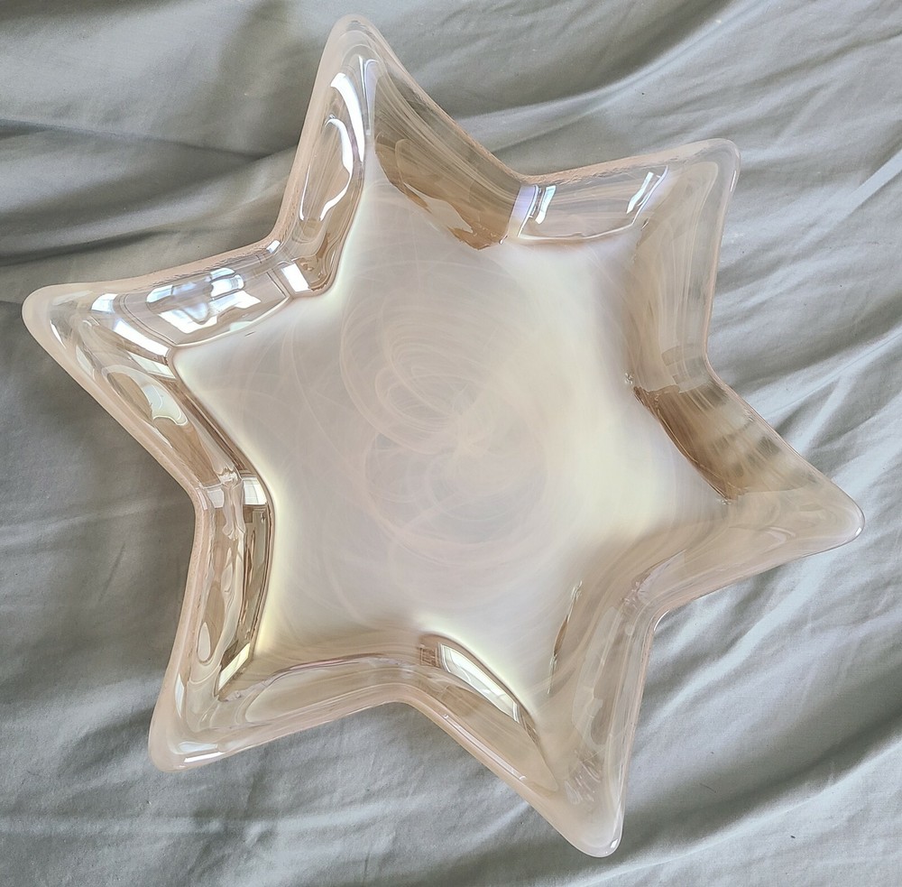 Glass Star Dish 12in