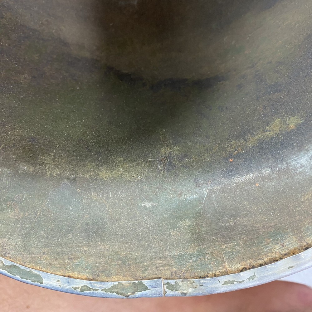 Original WWII early Fixed Bale M-1 Helmet w/ liner