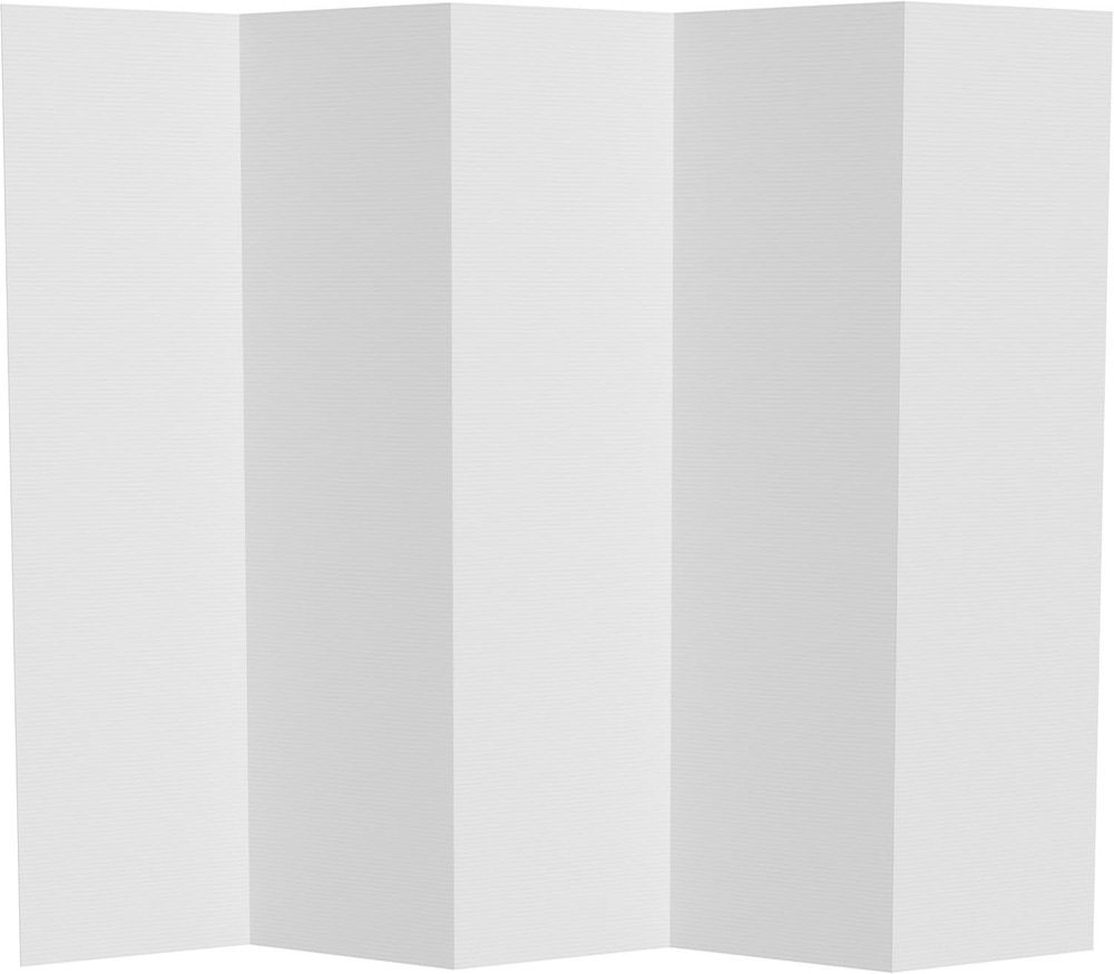6 ft. Tall White Temporary Cardboard Folding Screen 4 Panel