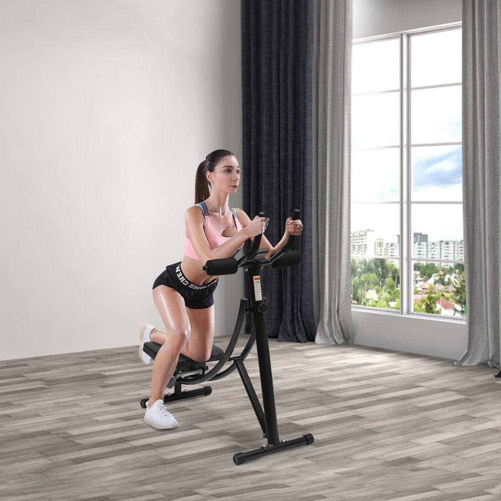 Ab Workout Crunch Machine Coaster Abdominal Ab Trainer Sit Up Bench LED Display