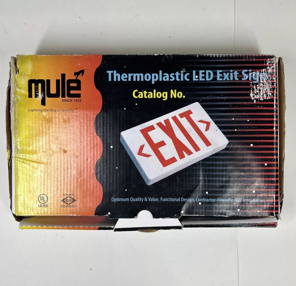 Exit Sign Single/Doublesided Swappable MULE (NEW OLD STOCK) Exit Sign
