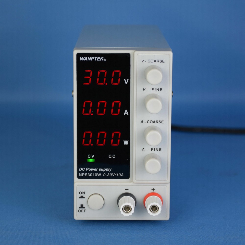 300W 0-10A Lab DC Power Supply Digital Variable Regulated Benchtop Power Source