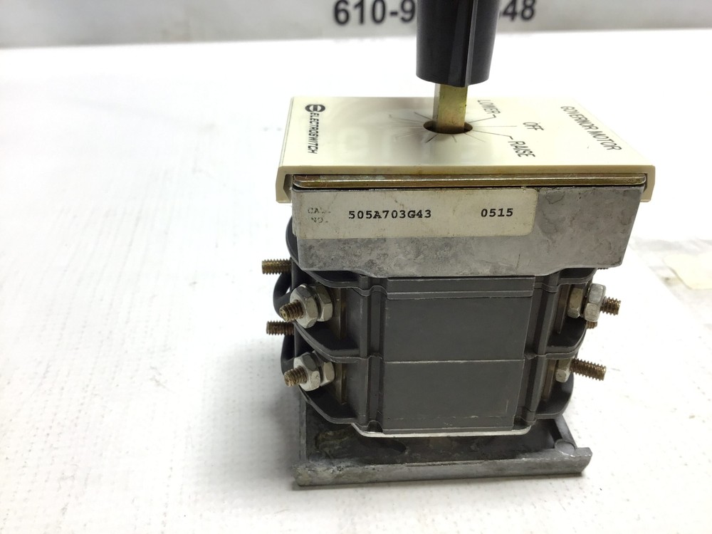 Electroswitch 505A703G43 Type W-2 Switch 600V 8A 300V 20A