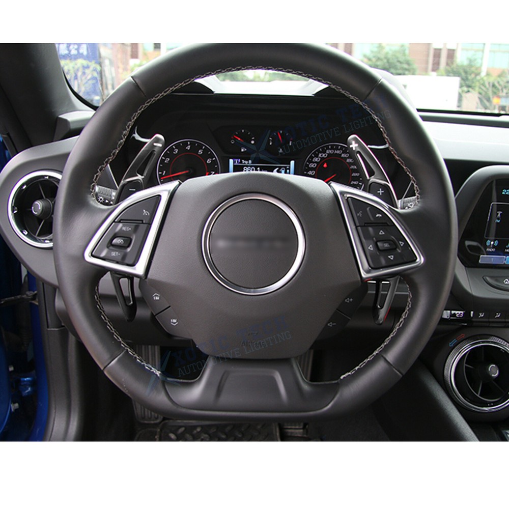 Black/Red Paddle Shift Steering Wheel Shift Extension For Chevy Camaro Corvette