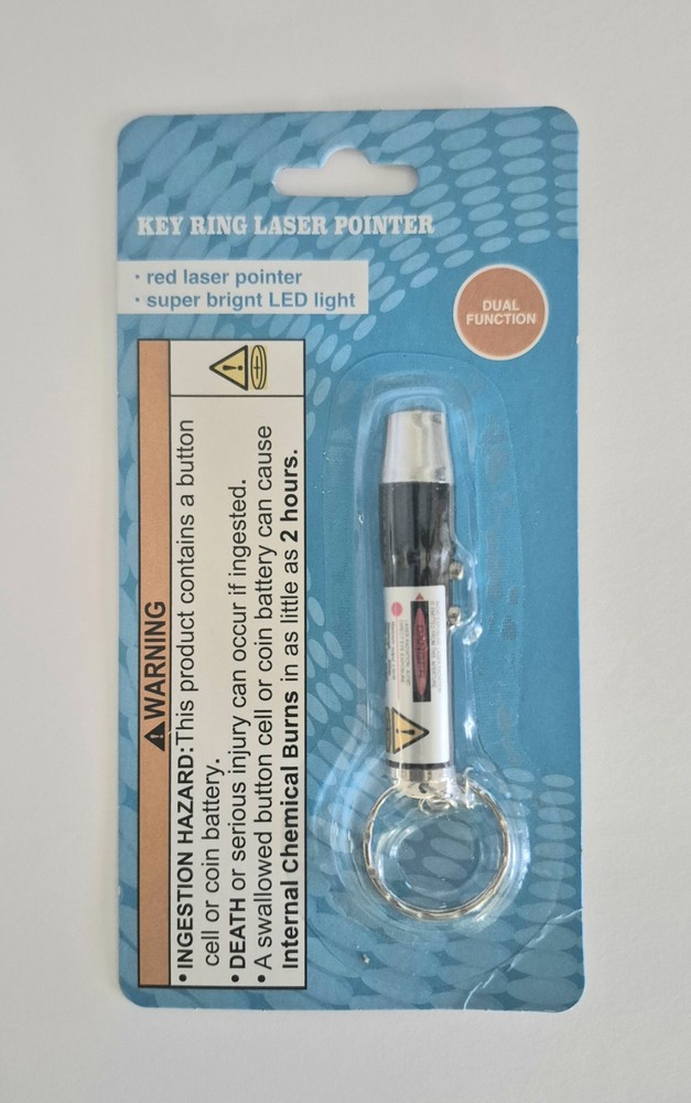 Laser Pointer with Super Bright LED Light and built in Key ring