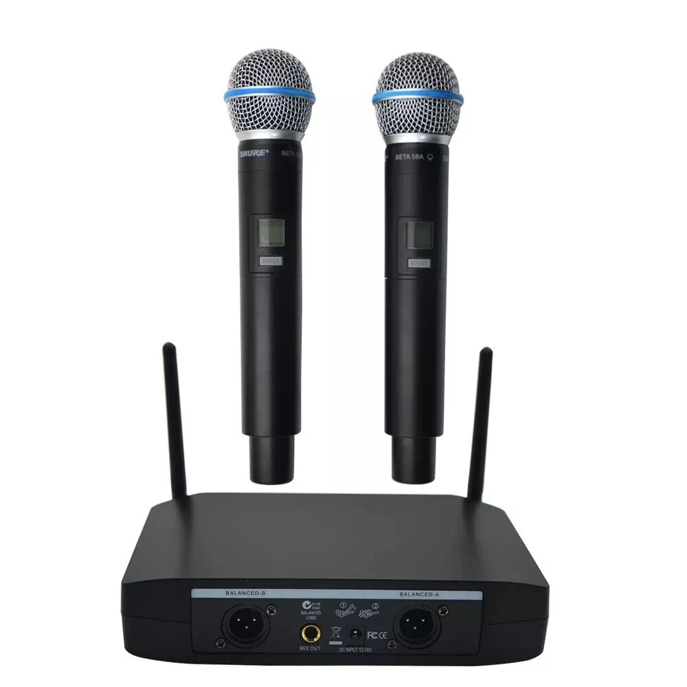 Shure GLXD4 Digital Dual Beta58A Wireless Mic System - 2 Handhelds