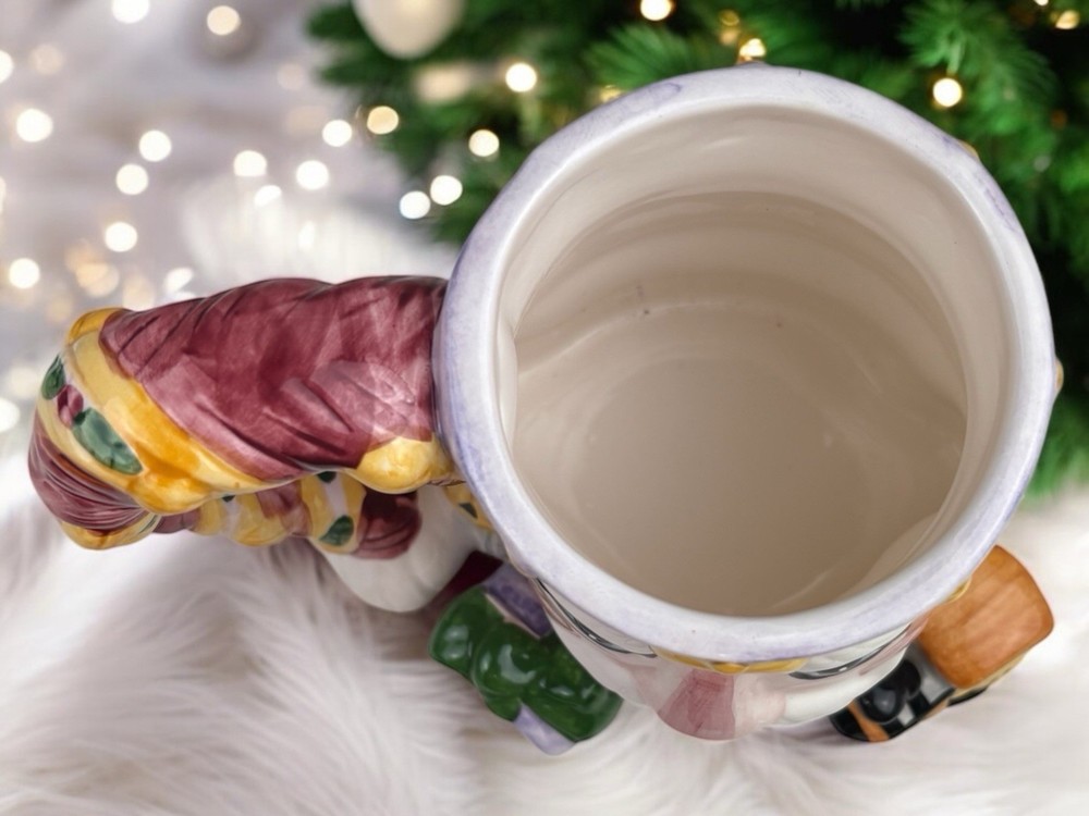 Nutcracker Hand painted Embossed Ceramic Mug By Alco New Old Stock