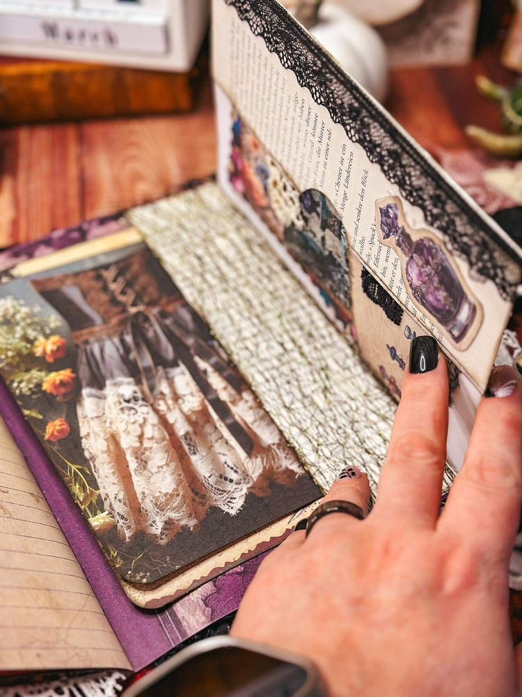 Handmade Gorgeous Junk Journal Boudoir theme