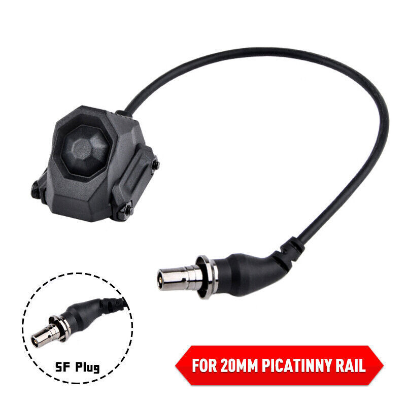 Tactical Crane laser Flashlight Remote Button Control Switch For PEQ Picatinny