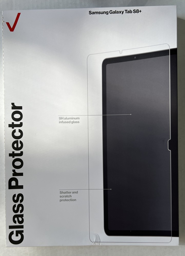 Samsung Galaxy Tab S8+ Plus Glass Protector Verizon New In Box