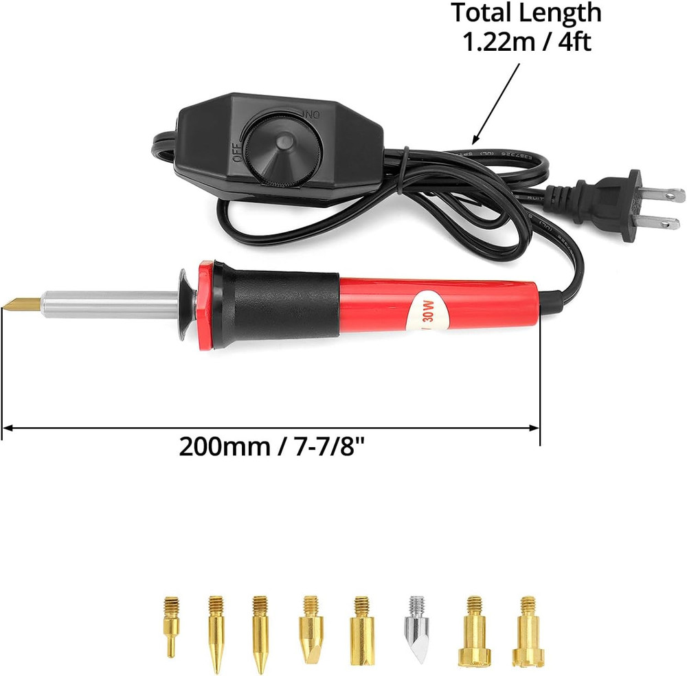 Creative Woodburning Tool with Variable Temperature Control, 9 Points Included,