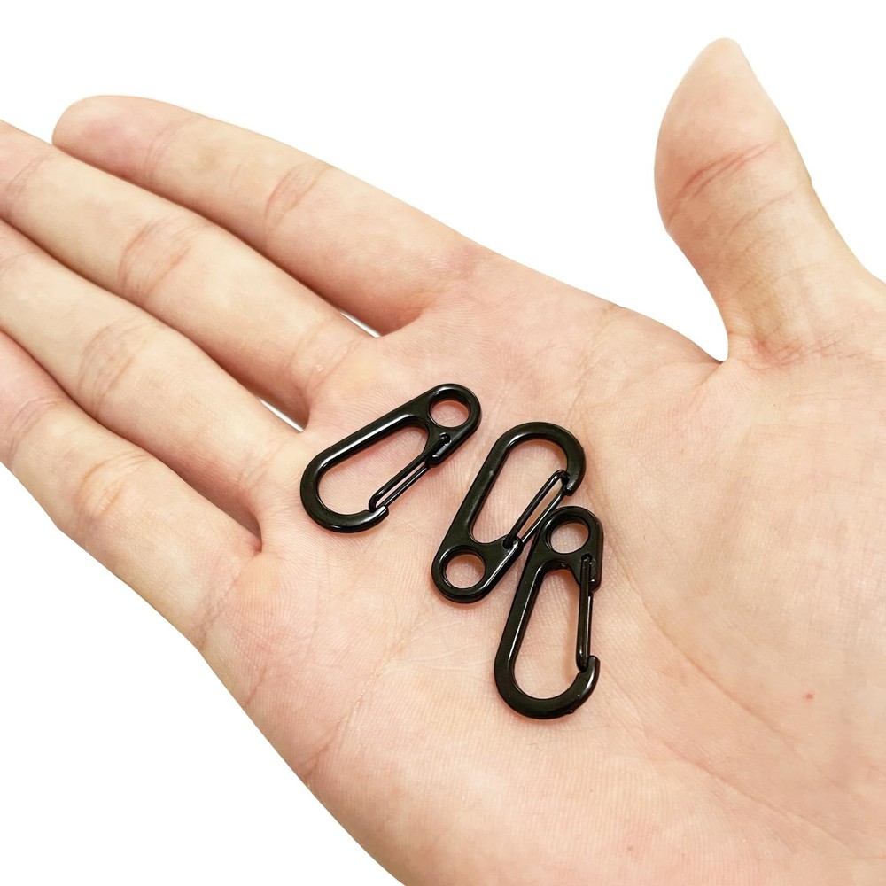 18PCS Mini Carabiner Clips Tiny Spring Snap Hook Keychains, Multi-Purpose All...