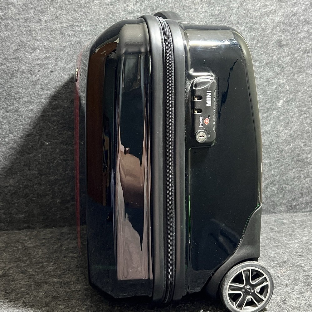 Authentic MINI Cooper Black/Red Rolling/Locking Cabin Trolley Suitcase