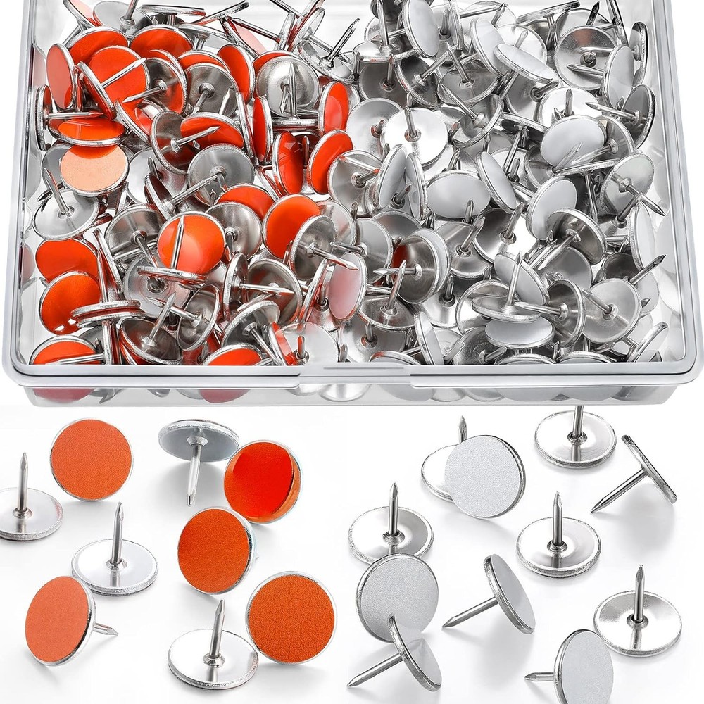 200 Pack Reflective Tacks Trail Marking White, Orange