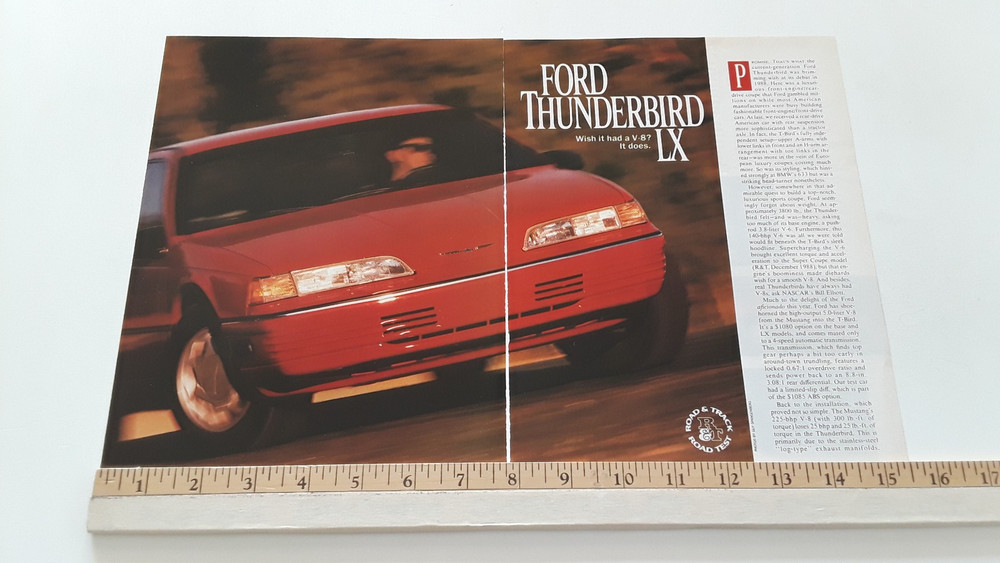 1991 FORD THUNDERBIRD V-8 5.0 ORIGINAL ARTICLE