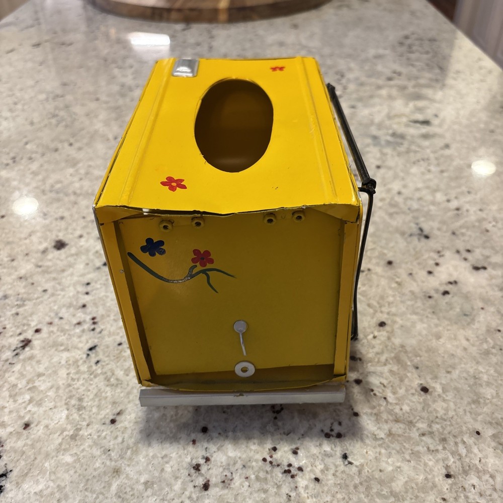Yellow Camper Trailer Model Tissue Holder