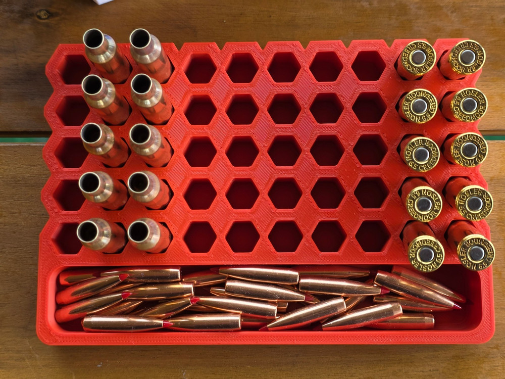 Reloading Tray / Block 50 Case Capacity - Multiple Sizes & Colors Available