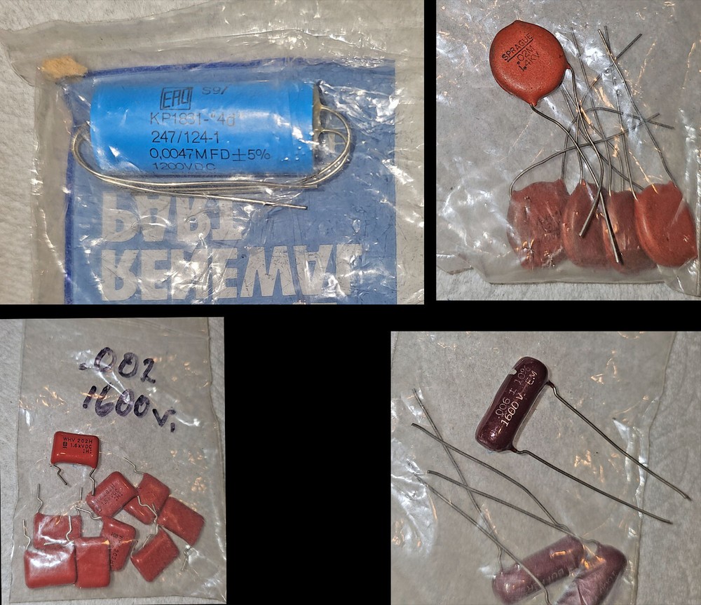 Large Lot of Capacitors - Mixed Values and Makers