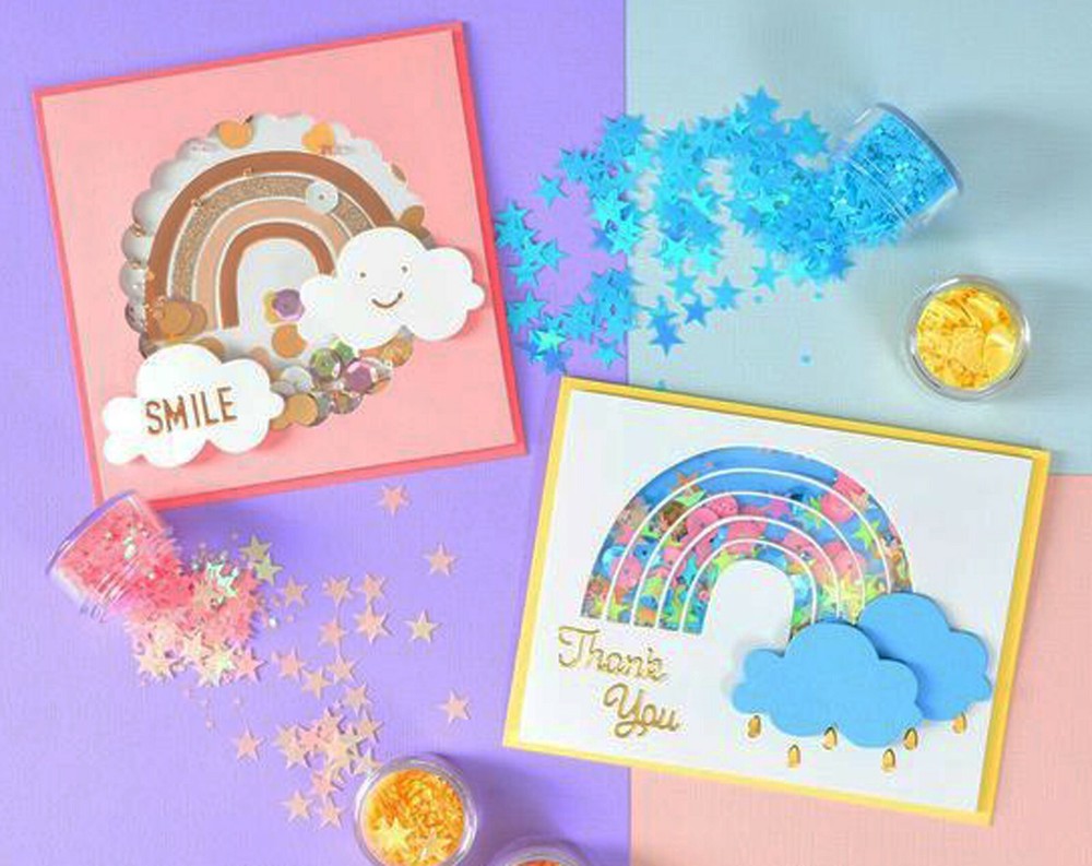 Sizzix Thinlits Rainbow 6pc set #665031 Retail $12.99 Retired!