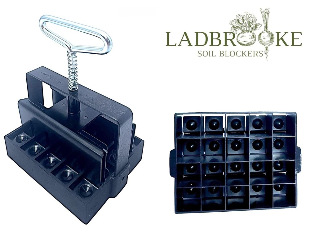 Ladbrooke Authentic Soil Block Maker 5-Pc. Essentials Nesting System...