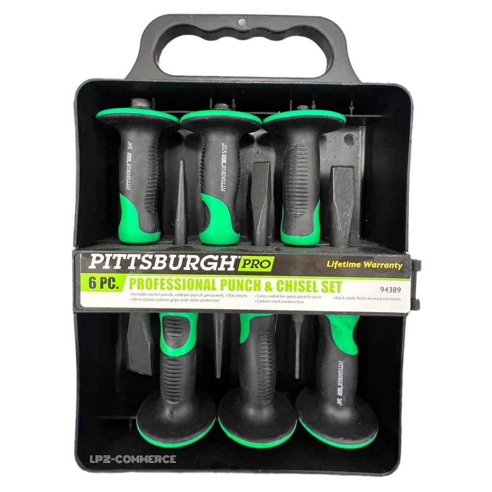 PITTSBURG PRO 6pc MECHANICS PUNCH & CHISEL SET 56591