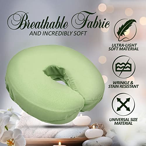 Microfiber Face Rest Cradle Covers - Pieces () 4 Sage Green