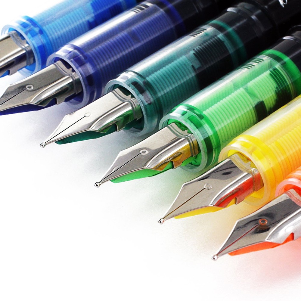 Thornton's Office Supplies Disposable Fountain Pens, Medium Point, Assorted C...