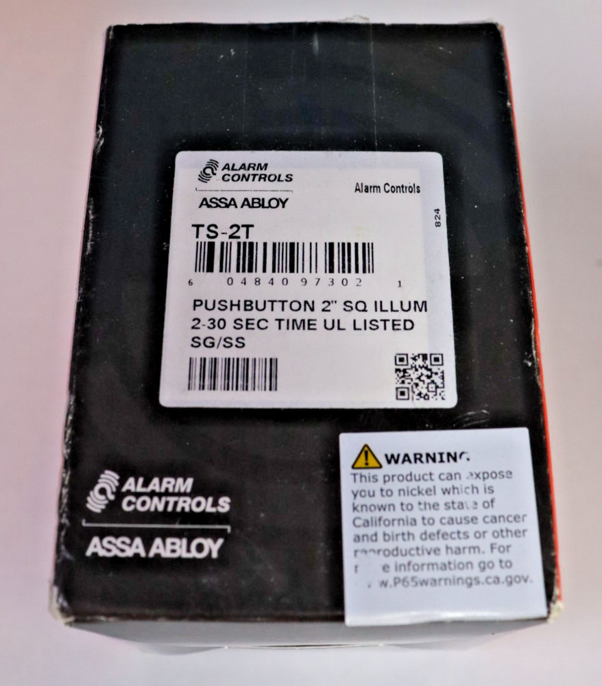 Alarm Controls TS-2T Exit Steel wallplate NEW IN BOX