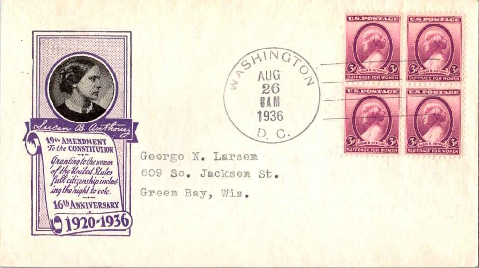 United States Scott 784 Typewritten Address.