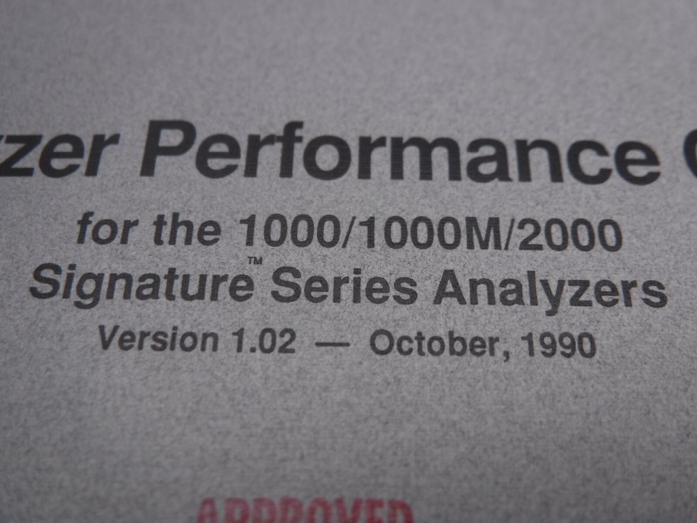 CIRRIS 100/1000M/2000 Analyzer Performance Check Manual Ver 1.02