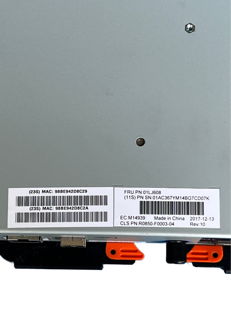 Lenovo Storwize V5000 V5010 V5030 Node Canister Controller Module - 01LJ608