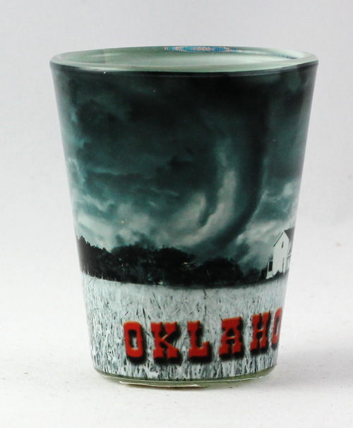 OKLAHOMA TORNADO SCENE SHOT GLASS RTP