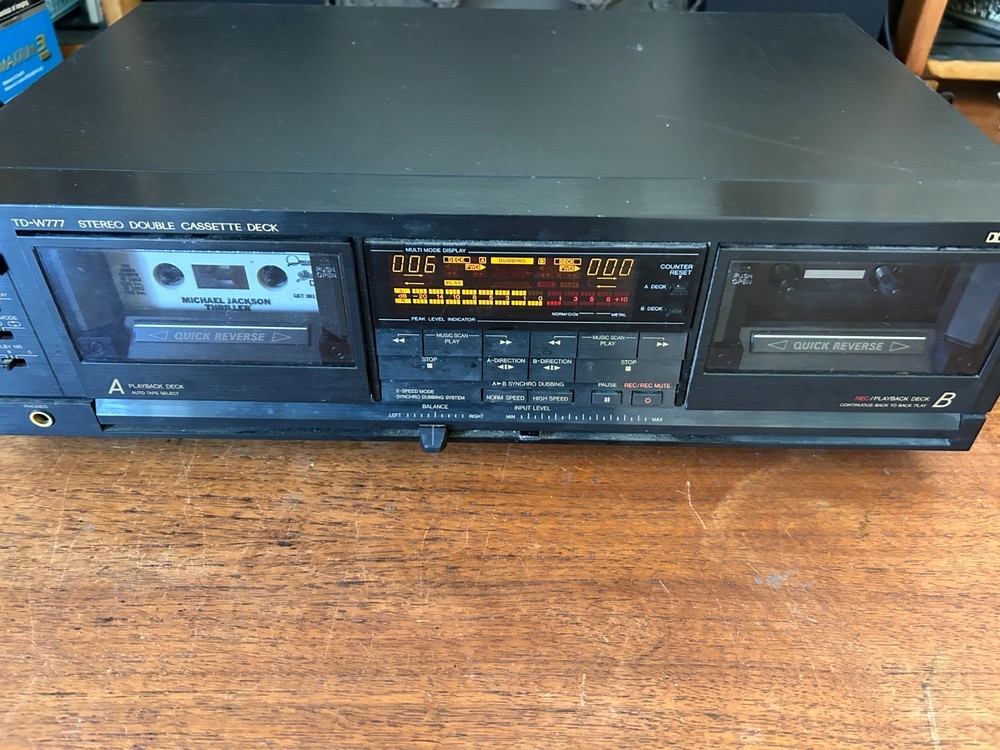 JVC Dual Cassette Deck (TD-W777) Works!