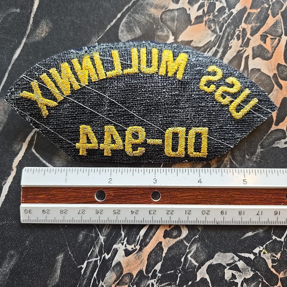USS Mullinnix DD-944 BC Hat Patch NOS 6” x 3”