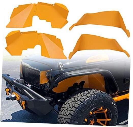 Front & Rear Inner Fender Liners Compatible with 2007-2018 Front&Rear - Yellow